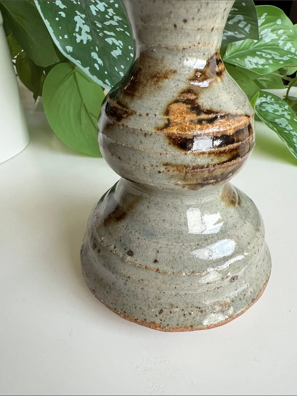 Vintage Handmade Pottery Vase Neutral Decor